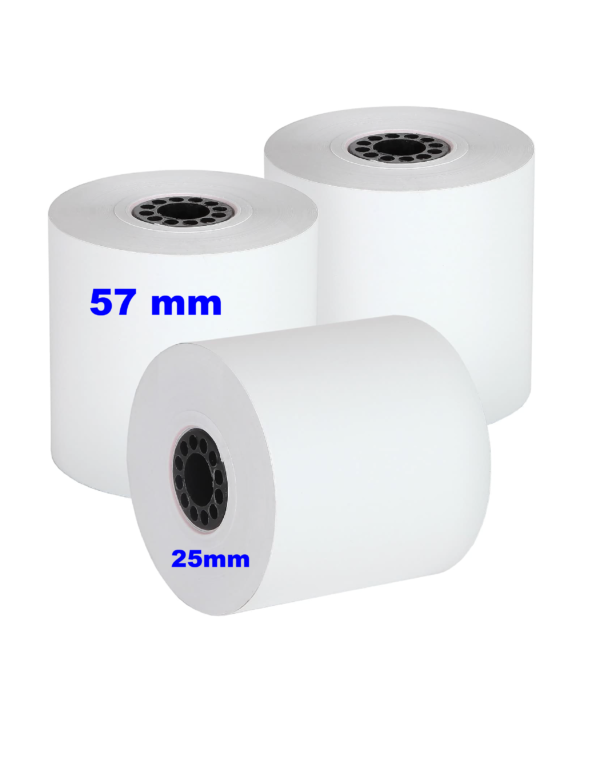 ROLLOS TERMICOS 57mm x 25mts